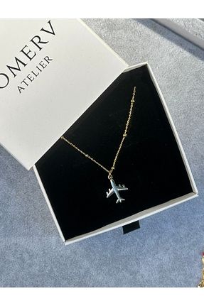 گردنبند جواهر طلائی زنانه برنجی TOMERV ATELIER - کد 862514009