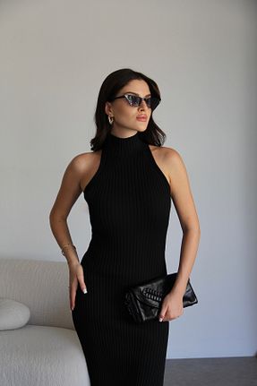 لباس مشکی زنانه تریکو Julidress - کد 852979317