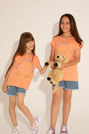 تیشرت نارنجی بچه گانه رگولار U.S. Polo Assn. - کد 832924587