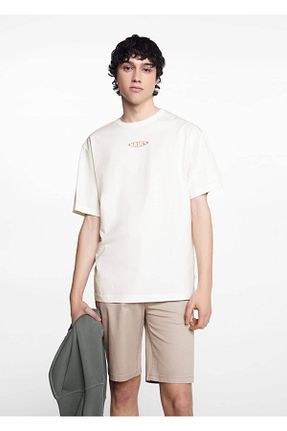 تیشرت سفید مردانه رگولار MANGO Teen - کد 831150477