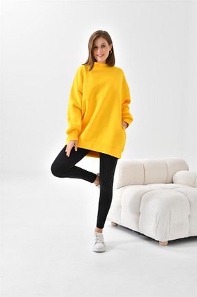 سوئیشرت زرد زنانه ساده FTZ WOMEN - کد 762284421