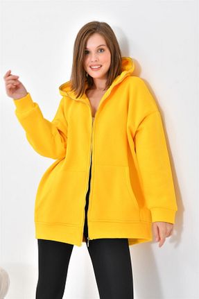 سوئیشرت زرد زنانه ساده FTZ WOMEN - کد 762277616