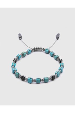 دستبند استیل (فولاد) فیروزه ای مردانه استیل (فولاد) İlvi - کد 765003482
