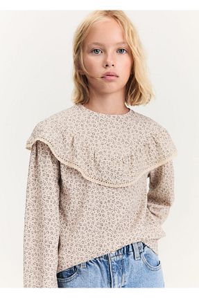 بلوز بژ بچه گانه ساده MANGO Kids - کد 854924282