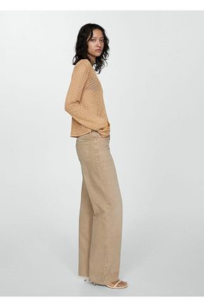پلیور طلائی زنانه ساده MANGO - کد 829379858