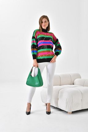 پلیور مشکی زنانه هندسی FTZ WOMEN - کد 762600396