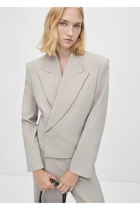 کت بژ زنانه رگولار MANGO - کد 861734358