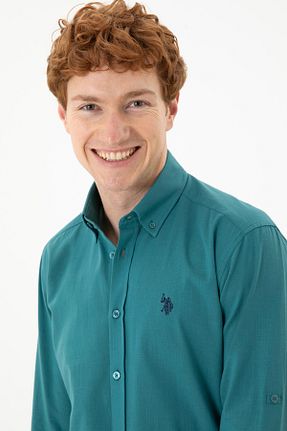 پیراهن سبز مردانه یقه پیراهنی U.S. Polo Assn. - کد 834722115