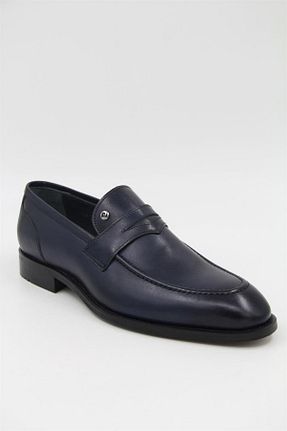 کفش کلاسیک سرمه ای مردانه چرم خالص Pierre Cardin - کد 676467555