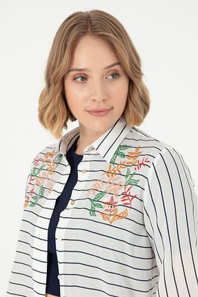 پیراهن سرمه ای زنانه یقه پیراهنی U.S. Polo Assn. - کد 861754187