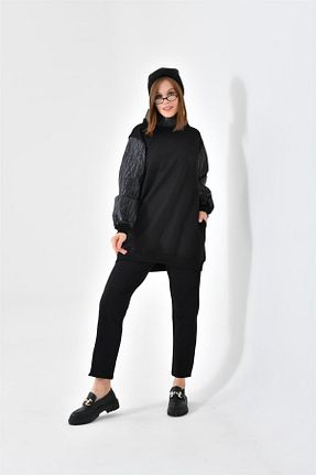 ست بالاتنه و پائین تنه مشکی زنانه بافتنی FTZ WOMEN - کد 764722318