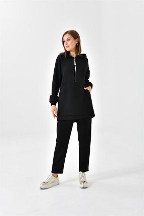 ست بالاتنه و پائین تنه مشکی زنانه بافتنی FTZ WOMEN - کد 764722837