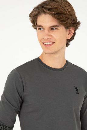 سوئیشرت طوسی مردانه ساده U.S. Polo Assn. - کد 857596438