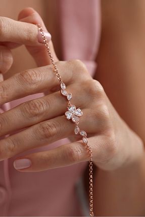 دستبند نقره سفید زنانه 925 عیار NEREZE - کد 861786247