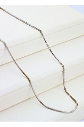 گردنبند طلا سفید زنانه 14 عیار ERMİRGOLD - کد 861791501