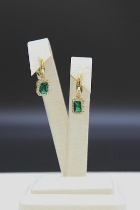 گوشواره طلا سبز زنانه 14 عیار ERMİRGOLD - کد 861803025