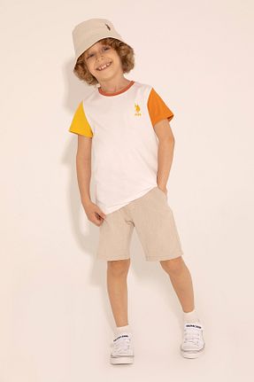 شلوارک و برمودا بژ بچه گانه %100 پنبه U.S. Polo Assn. - کد 834377781