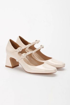 کفش پاشنه بلند کلاسیک بژ زنانه چرم مصنوعی elvinshoes - کد 861804628