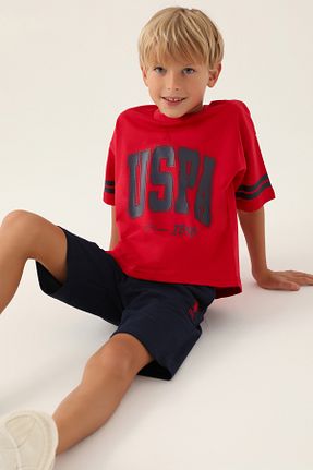 ست بالاتنه و پائین تنه قرمز بچه گانه بافتنی U.S. Polo Assn. - کد 804773137