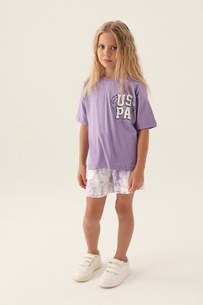 ست بالاتنه و پائین تنه بنفش بچه گانه بافتنی U.S. Polo Assn. - کد 833121752