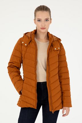 کاپشن قهوه ای زنانه پارچه U.S. Polo Assn. - کد 855703496