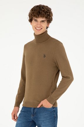 پلیور خاکی مردانه ساده U.S. Polo Assn. - کد 859238700