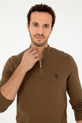 پلیور قهوه ای مردانه ساده U.S. Polo Assn. - کد 846925578