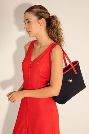 کیف دوشی سرمه ای زنانه چرم مصنوعی U.S. Polo Assn. - کد 832990214