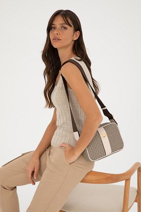 کیف دوشی قهوه ای زنانه چرم مصنوعی U.S. Polo Assn. - کد 833118451