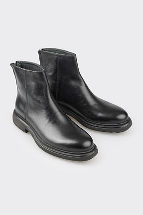 بوت / نیم بوت مشکی مردانه چرم خالص Elle - کد 861876297