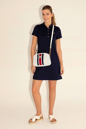 کیف دوشی سفید زنانه پارچه ای U.S. Polo Assn. - کد 832994532