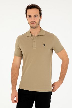 پولوشرت خاکی مردانه پارچه U.S. Polo Assn. - کد 849050218