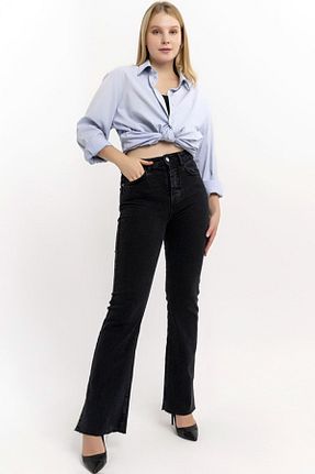 شلوار جین مشکی زنانه پاچه اسپانیولی Ottawe - کد 861838769