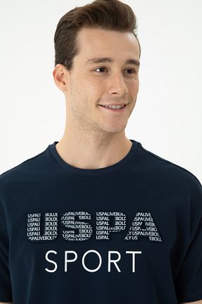 تیشرت سرمه ای مردانه یقه دوچرخه U.S. Polo Assn. - کد 838800793
