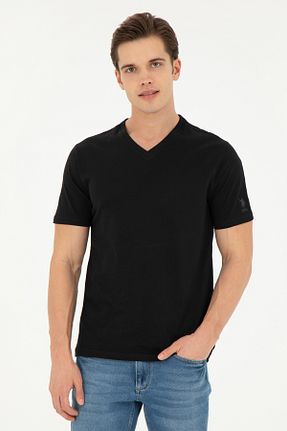 تیشرت مشکی مردانه رگولار U.S. Polo Assn. - کد 830506366