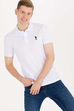 پولوشرت سفید مردانه %100 پنبه U.S. Polo Assn. - کد 242437048