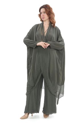 ست بالاتنه و پائین تنه خاکی زنانه بافتنی Bohem Stil - کد 816263247