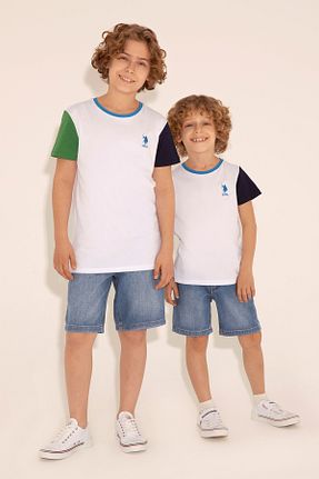شلوارک و برمودا آبی بچه گانه %100 پنبه U.S. Polo Assn. - کد 833108790