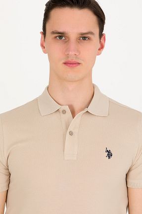 پولوشرت بژ مردانه %100 پنبه U.S. Polo Assn. - کد 838949920