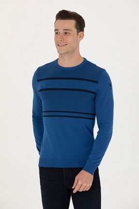 پلیور آبی مردانه ساده U.S. Polo Assn. - کد 834787216