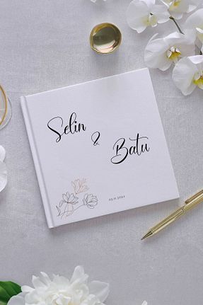 دفتر سفید چرم وگان Pera Wedding - کد 860814703