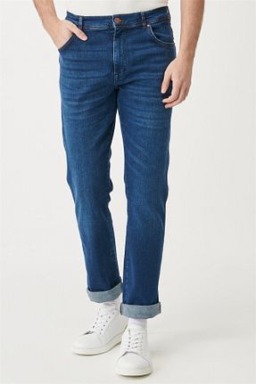 شلوار جین آبی مردانه پاچه تنگ Wrangler - کد 653338641