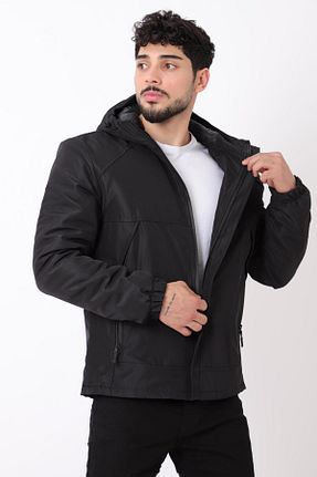 کاپشن مشکی مردانه اسلیم فیت Stilkombin - کد 861903004