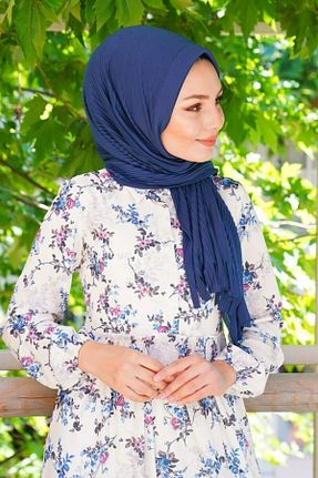 روسری سرمه ای پنبه ای Lady Bella - کد 77996974