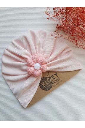 کلاه پشمی صورتی بچه گانه پنبه ای KUZEY STORE - کد 331180617