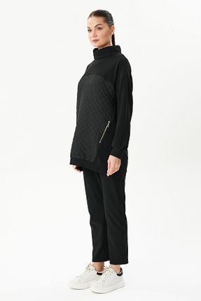 ست بالاتنه و پائین تنه مشکی زنانه بافتنی Jupe - کد 861921246