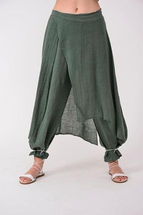 شلوار خاکی زنانه پارچه Bohem Stil - کد 303625700