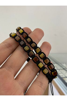 دستبند جواهر بژ زنانه سنگ طبیعی Kiriş Gümüş - کد 861921201