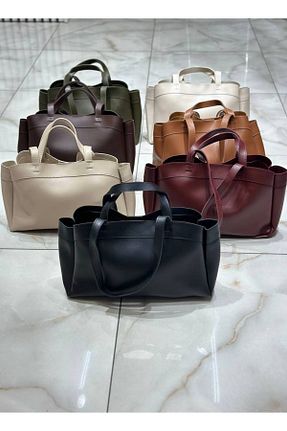 کیف دوشی قهوه ای زنانه چرم مصنوعی HİLLARY - کد 861921662