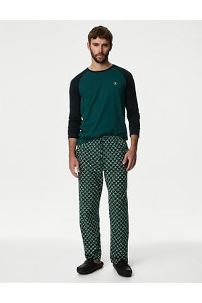 ست لباس راحتی آبی مردانه طرح دار Marks & Spencer - کد 850627884